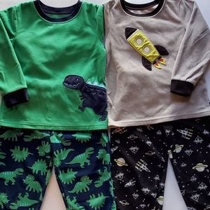 2 - Carter's 4T Warm Fleece Pajama sets